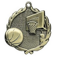 Medal, "Basketball" - 1 3/4" Wreath Edging